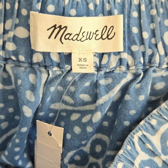 NWT Madewell Pull-On Ruffled Mini Skirt in Indigo Floral - Picture 7 of 7